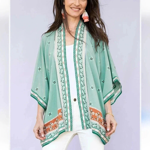 Matilda Jane Dream Chaser Days Like This Boho Floral Kimono Topper Size Large - Picture 1 of 11